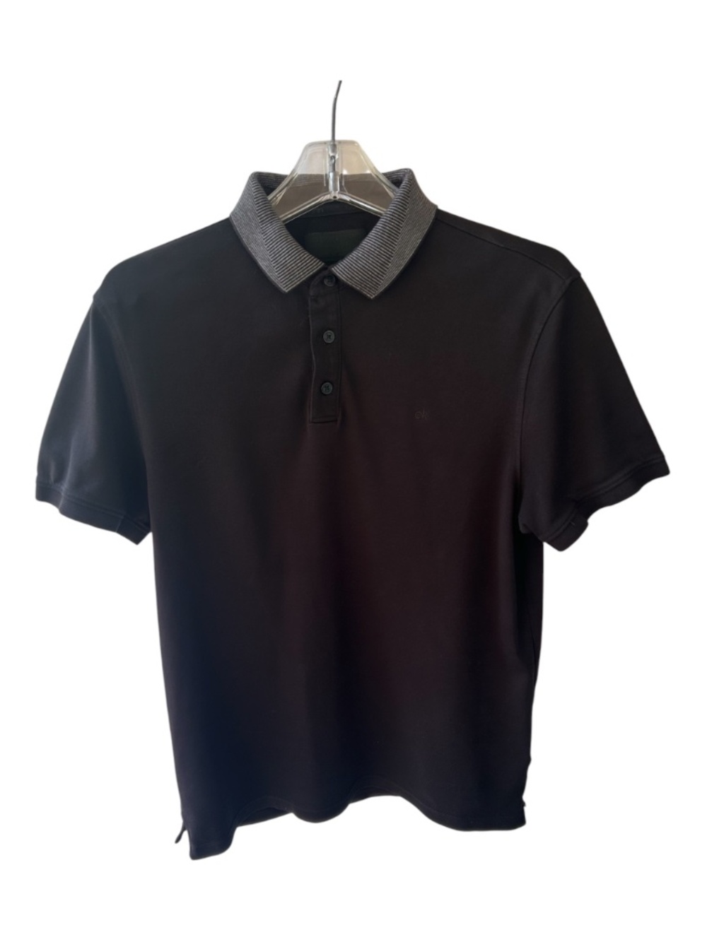 Men's Calvin Klein Black Polo Top-Size L
